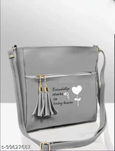 PU leather sling bag (regular size), compact yet spacious with 2 compartments, solid net pattern, houndstooth print, perfect for work or travel